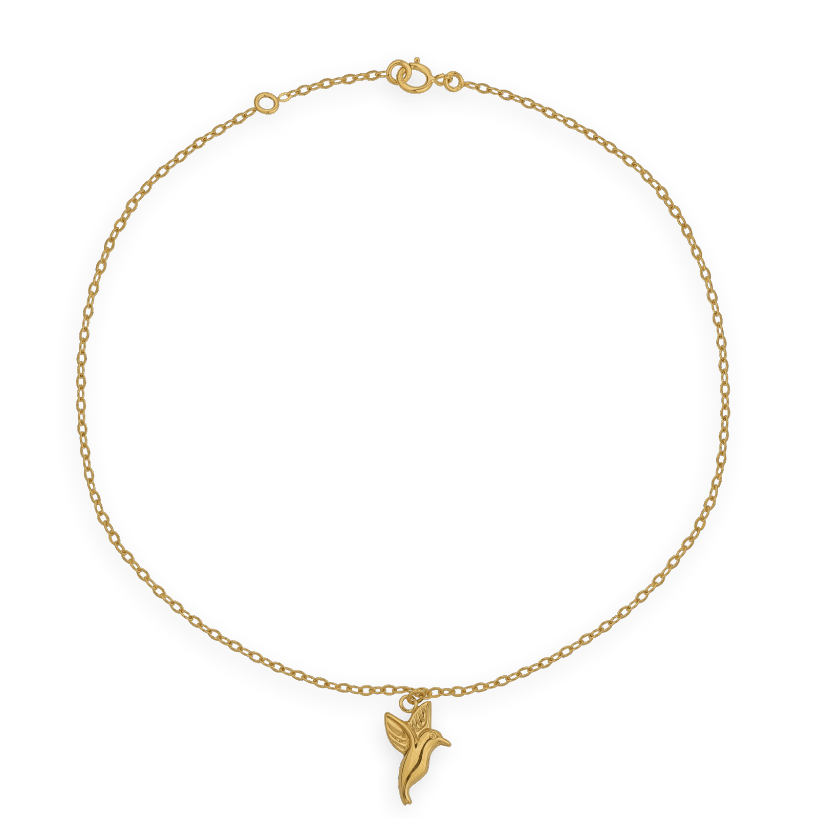 Chaîne Cheville Or375 Maille Forçat Colibri