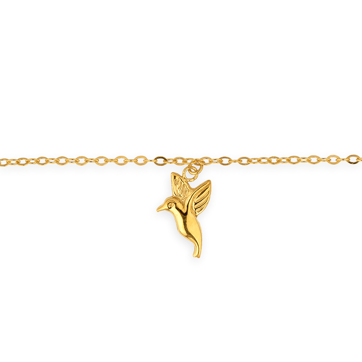 Chaîne Cheville Or 375 25 à 27mm Maille Forçat 1.5mm Colibri 9*15mm