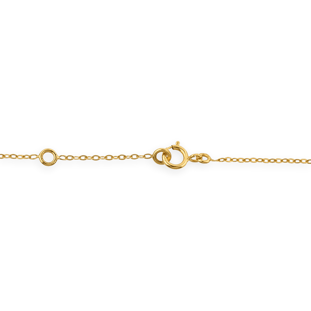 Chaîne Cheville Or 375 25 à 27cm Maille Forçat 1.5mm Motif Infini Pailleté 7*17mm