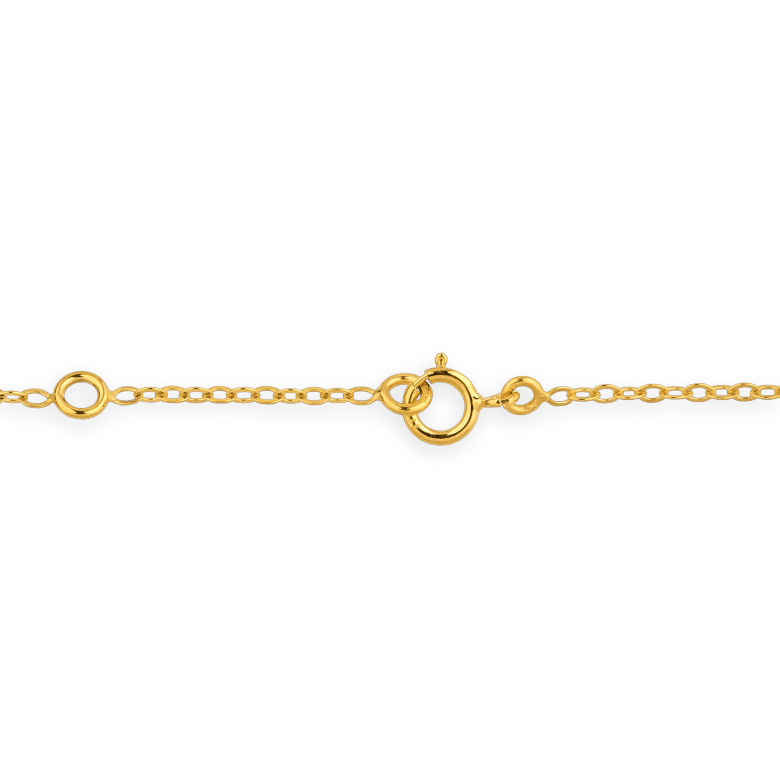 Chaîne Cheville Or375 Maille Forçat Boule Strass