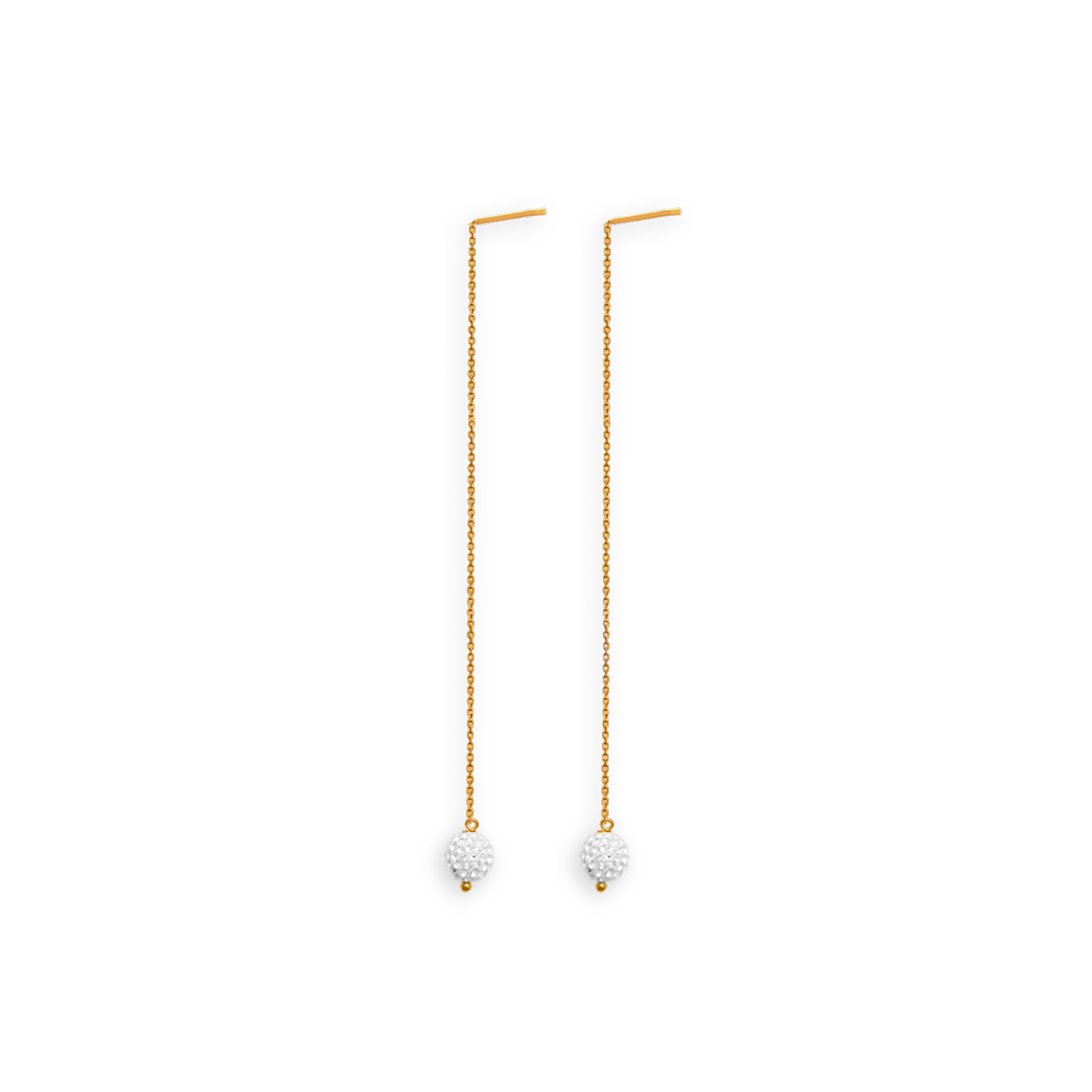 Boucles D'oreilles Guyannaises Or375 Strass 8mm