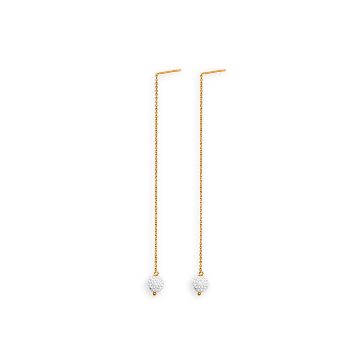 Boucles D'oreilles Guyannaises Or 375 Boule Strass 8mm