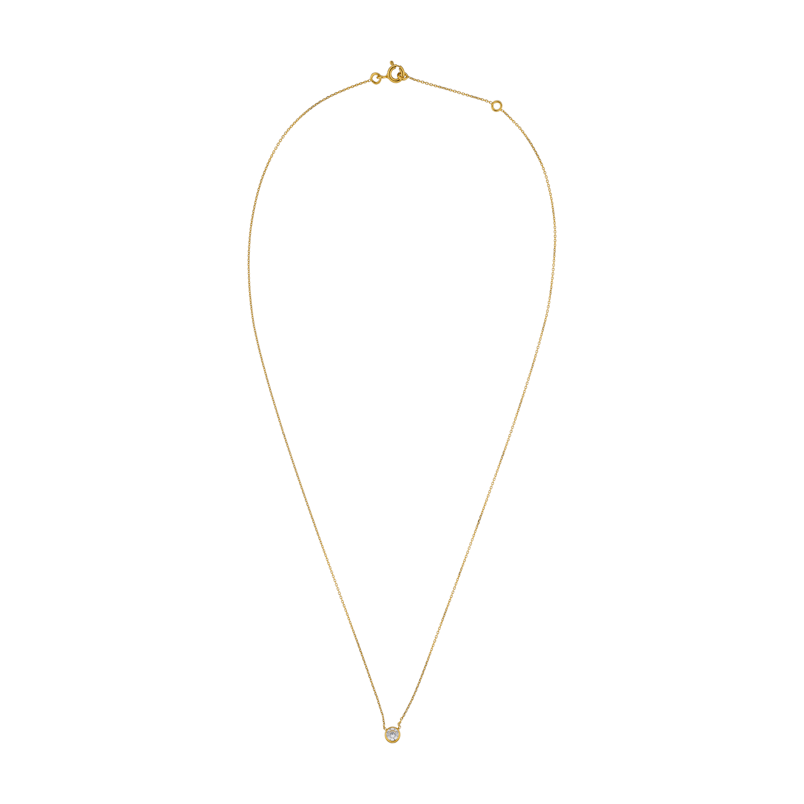 Collier Forçat Diamanté centre Oxyde de Zirconium 45 centimètres