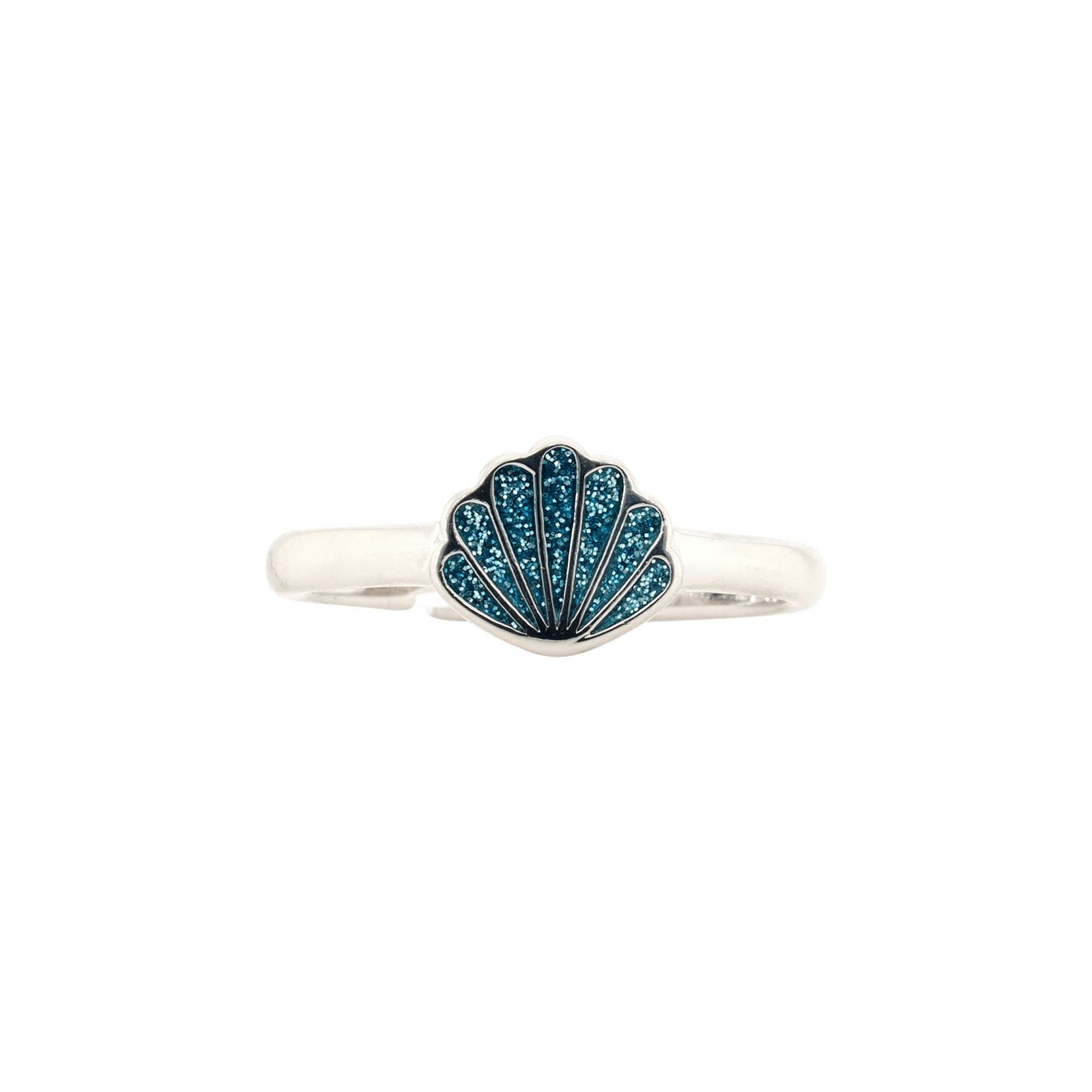 Bague coquillage bleu