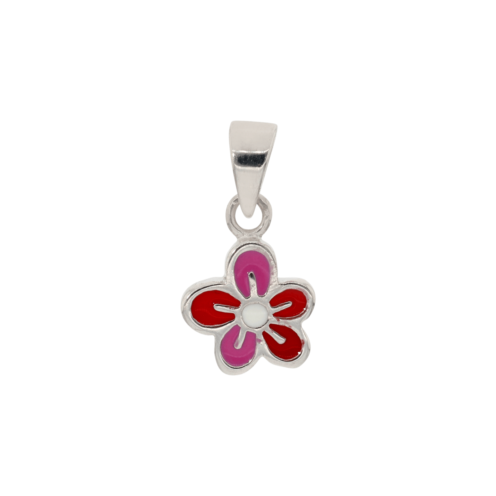 Pendentif fleur Rose et Rouge