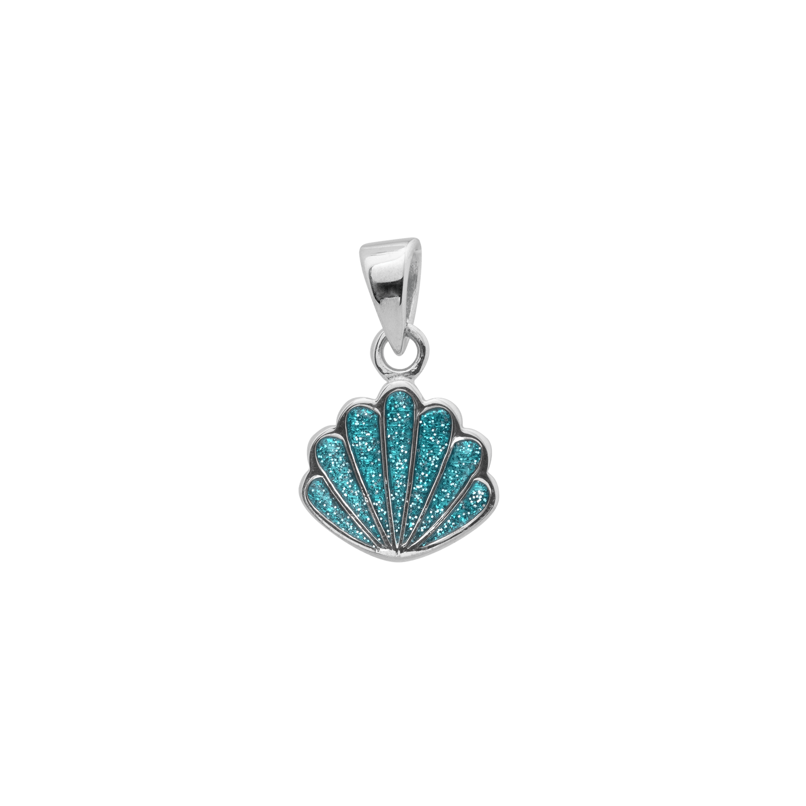 Pendentif coquillage bleu