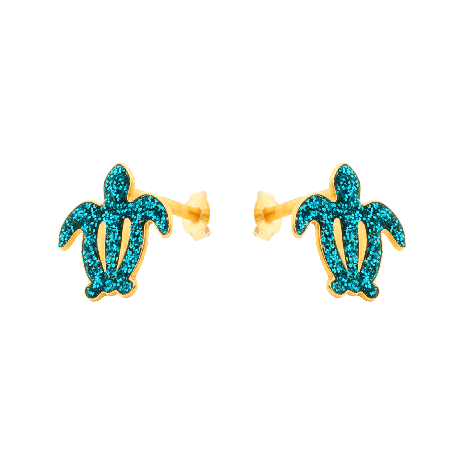 Boucles d'Oreilles Tortue luth turquoise