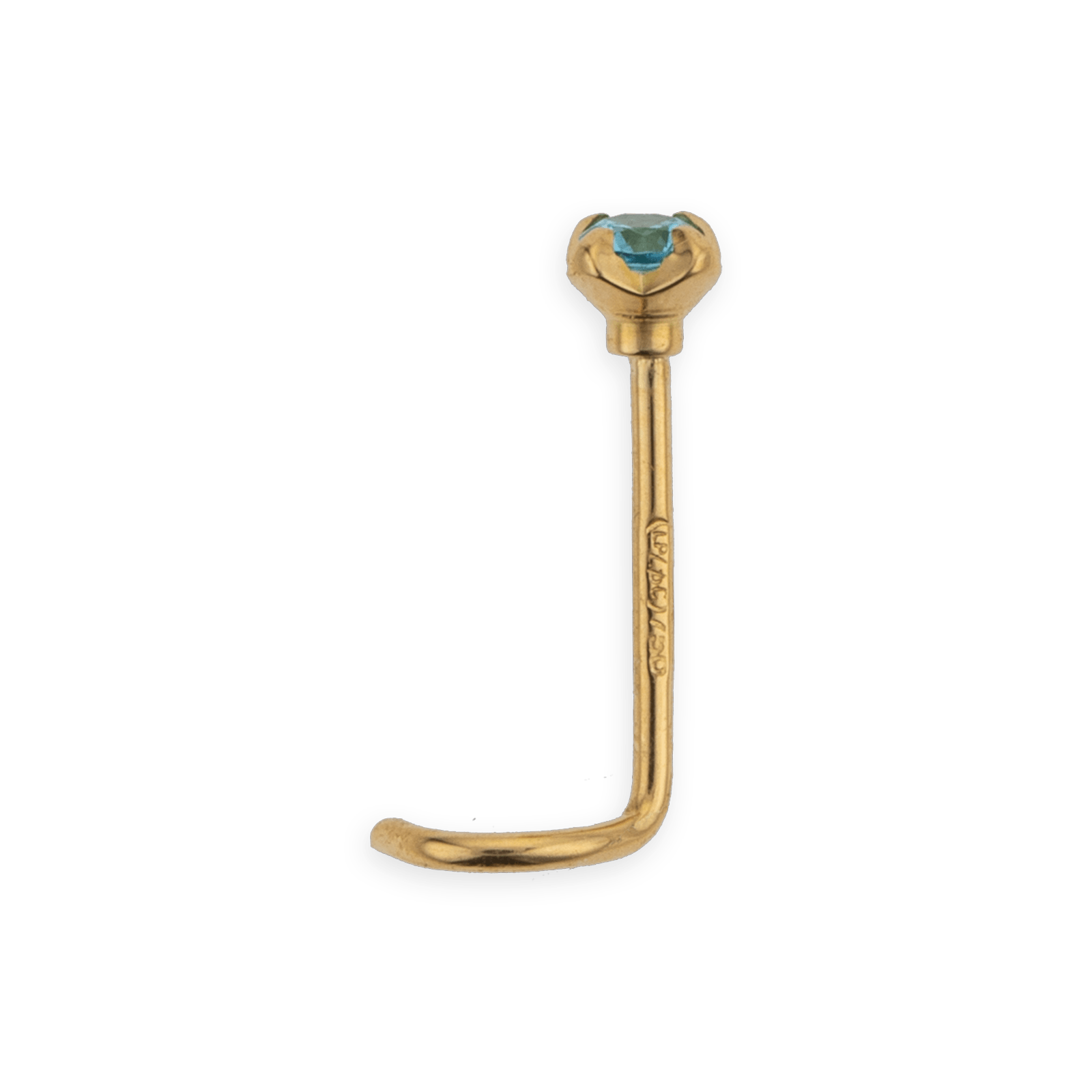 Piercing Or750 Nez Zirconium Teinté Bleu