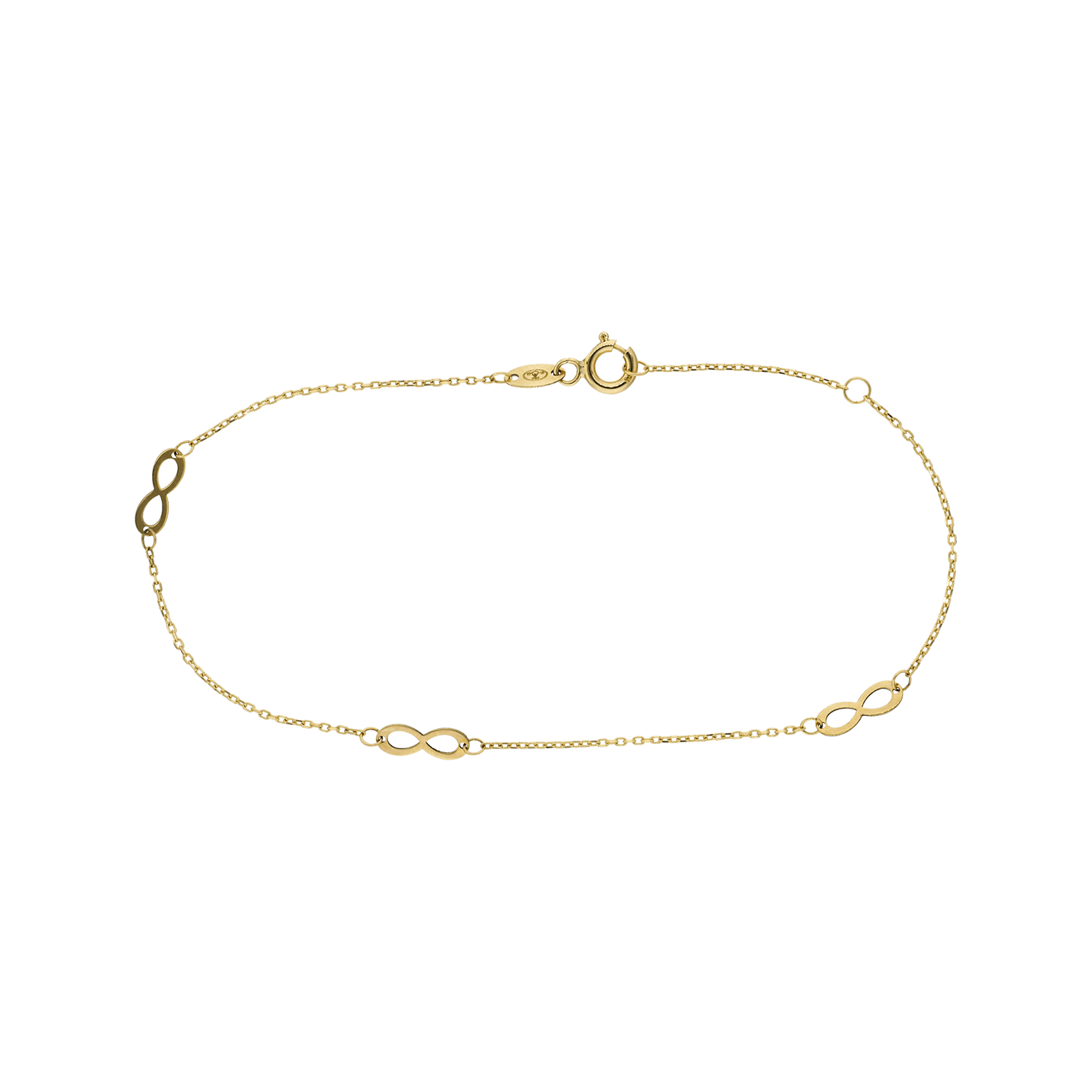 Bracelet For莽at trois infinis ajour茅s 17 plus 2 centim猫tres