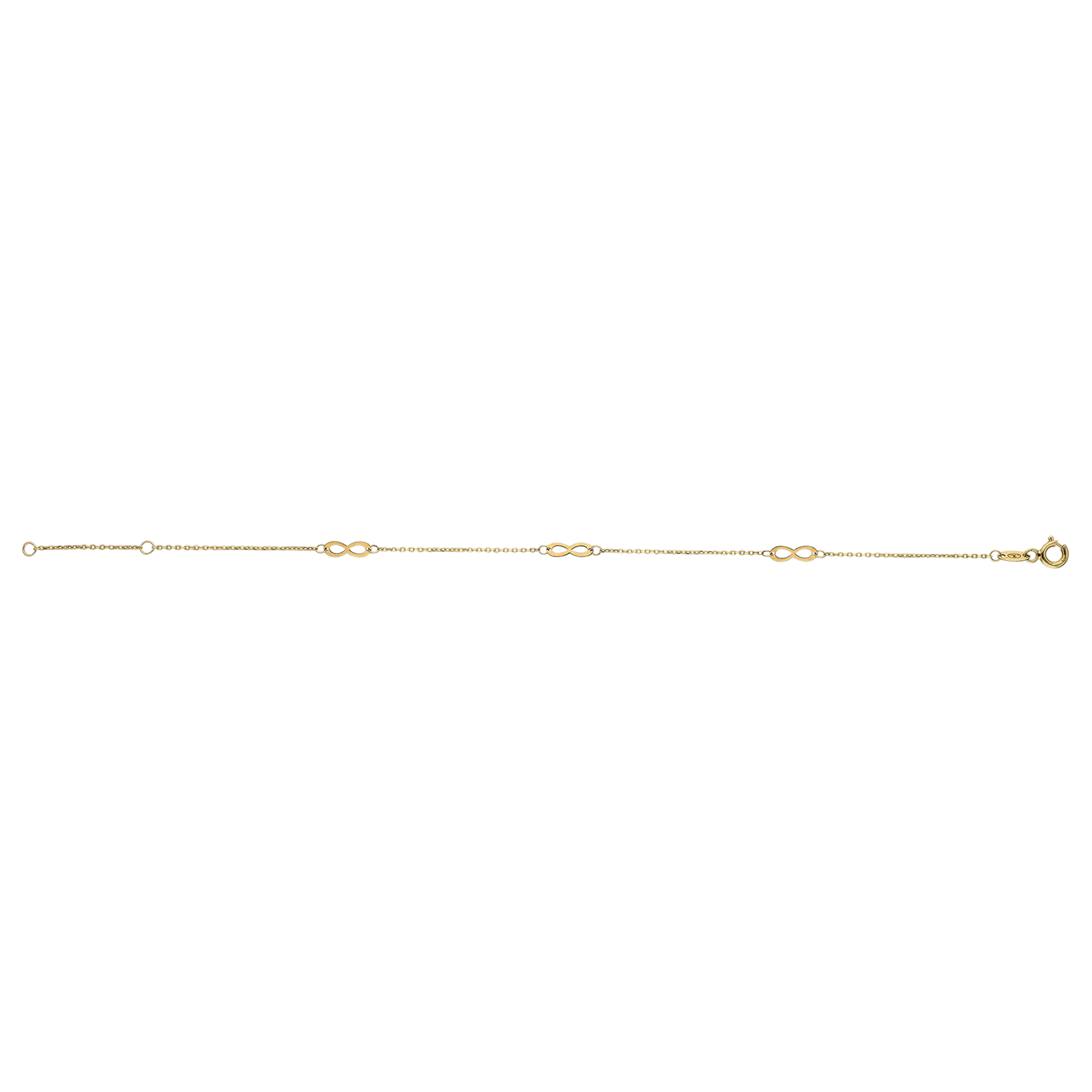 Bracelet For莽at trois infinis ajour茅s 17 plus 2 centim猫tres