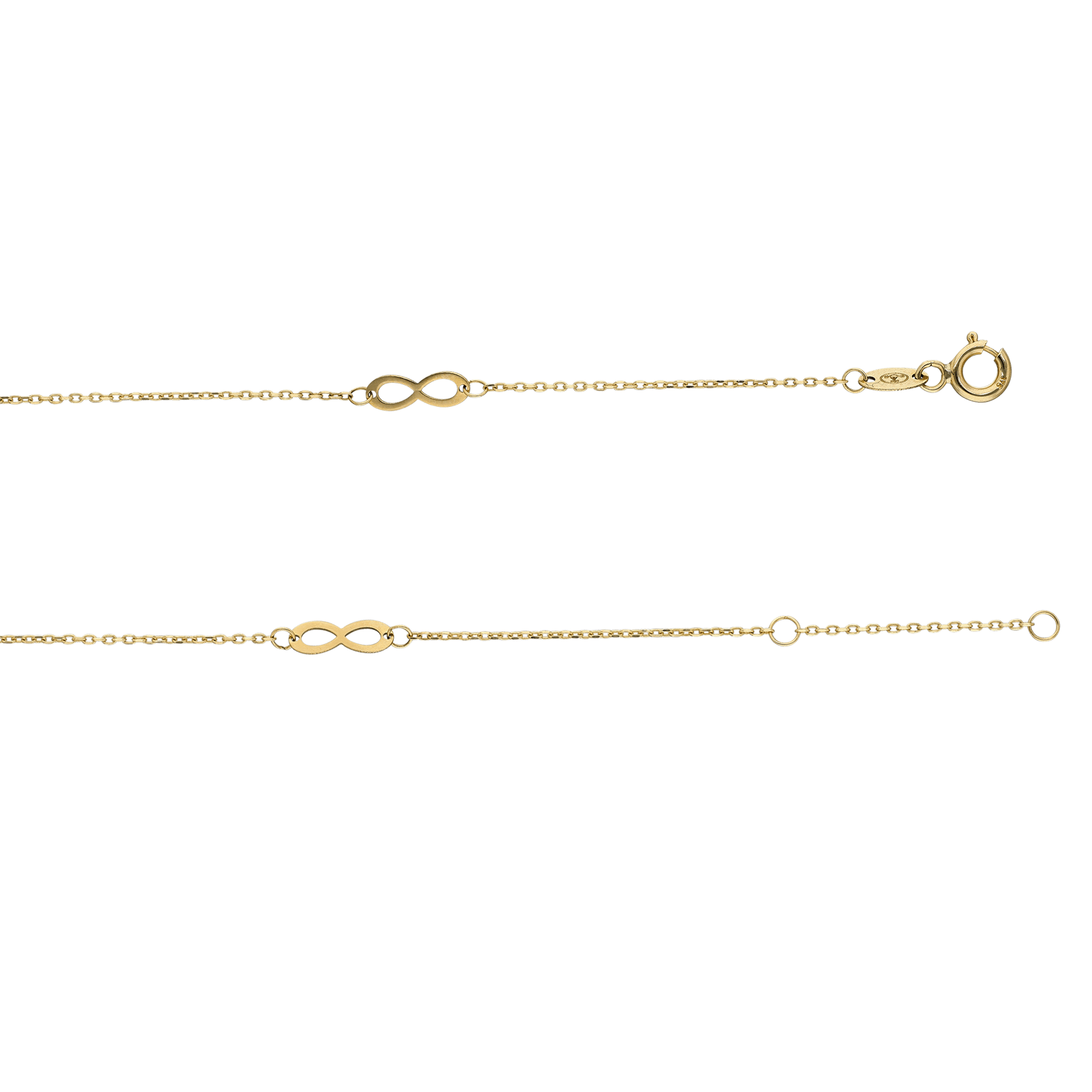 Bracelet For莽at trois infinis ajour茅s 17 plus 2 centim猫tres