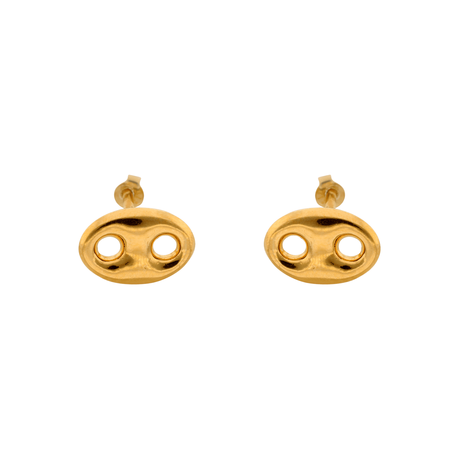 Boucles d'oreilles puce grain de café 6mm