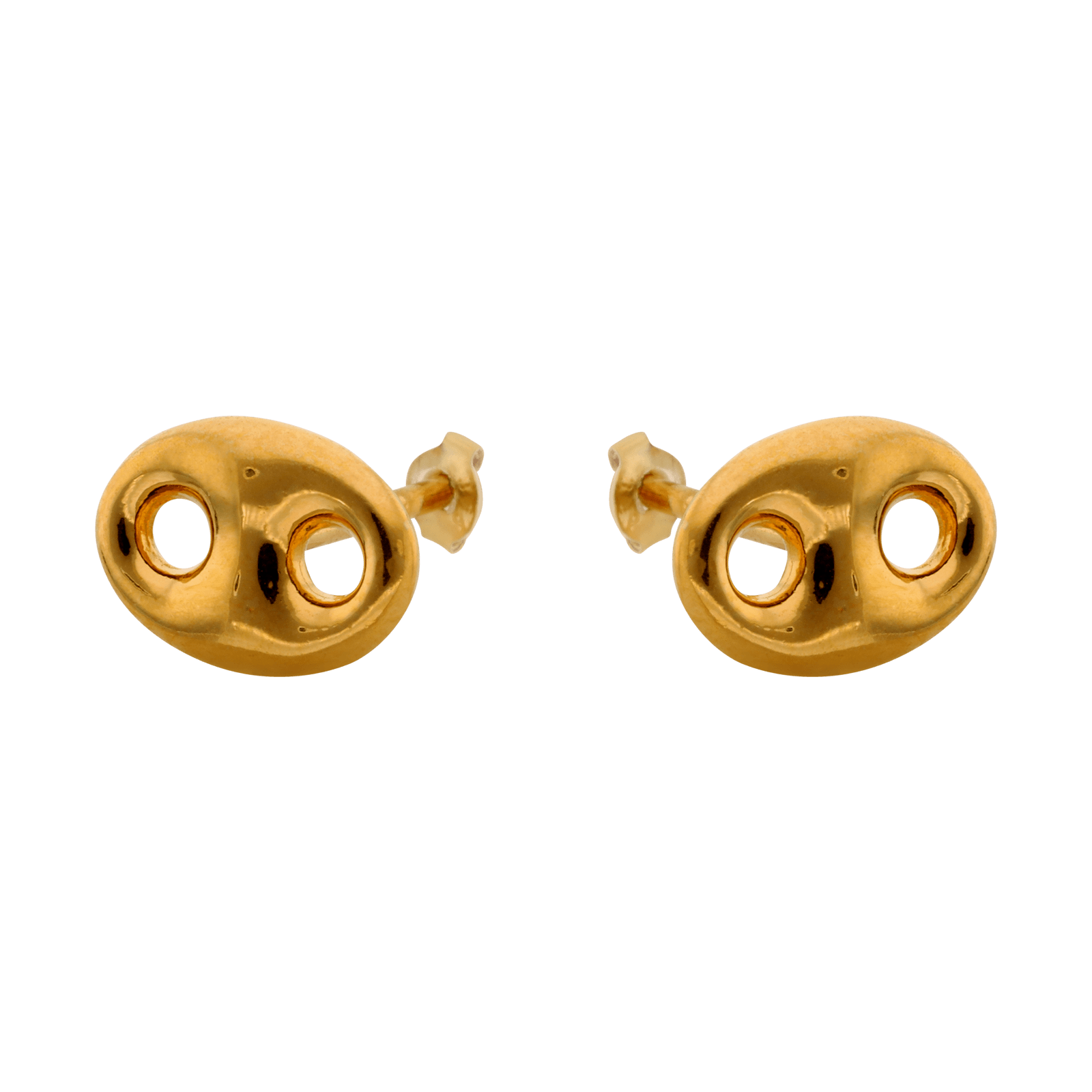 Boucles d'oreilles puce grain de café 6mm