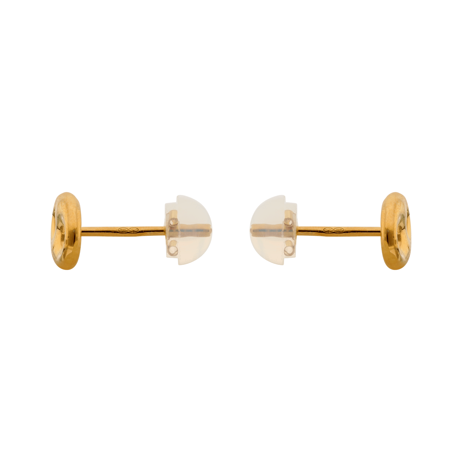 Boucles d'oreilles puce grain de café 6mm