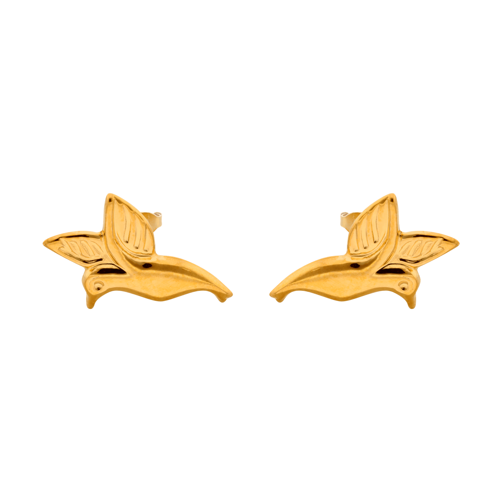 Boucles d'oreilles puces colibri.