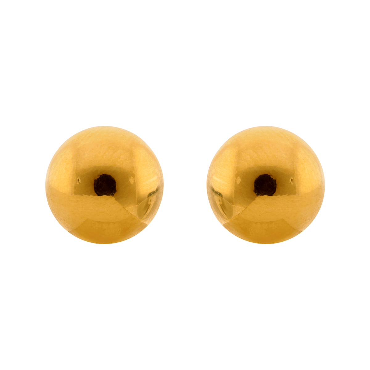 Boucles or 9 carats demi-boules 10mm