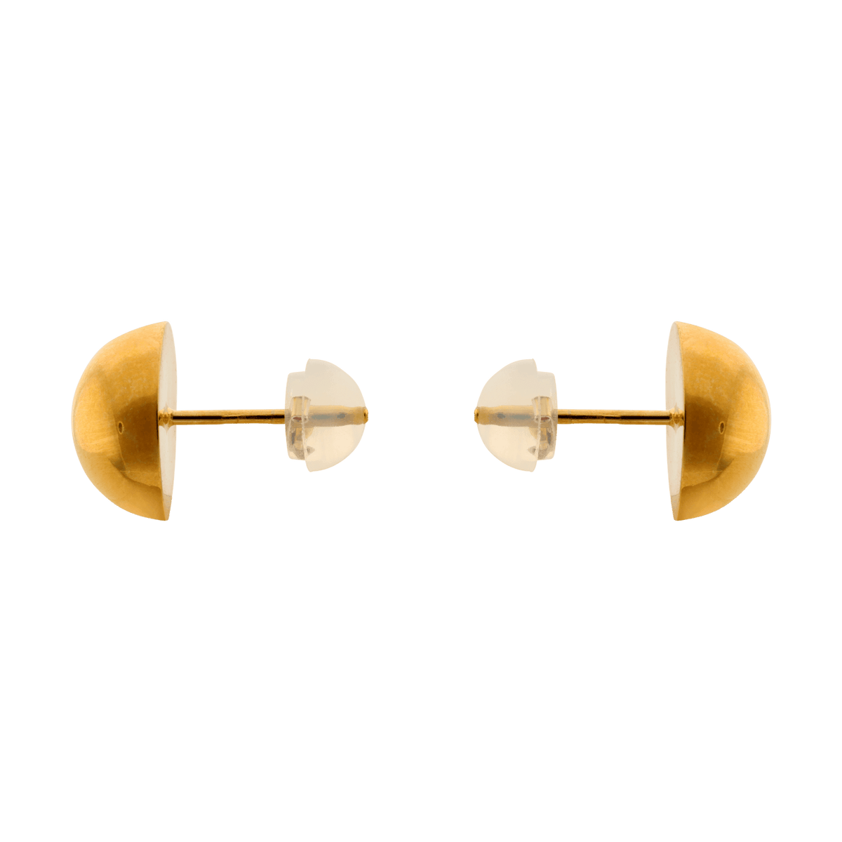 Boucles or 9 carats demi-boules 10mm