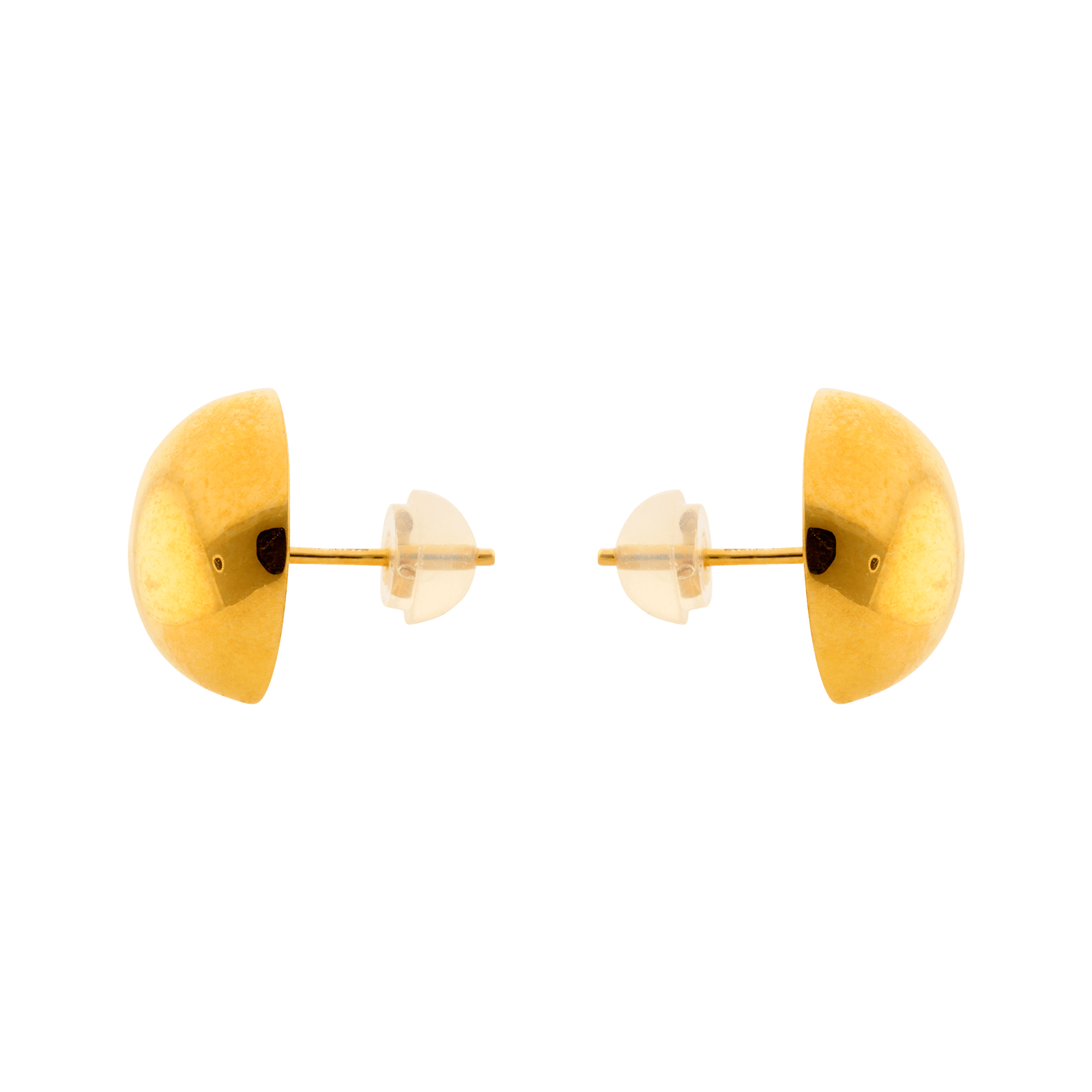 Boucles d’oreilles classiques en forme de demi-boule de 13 mm