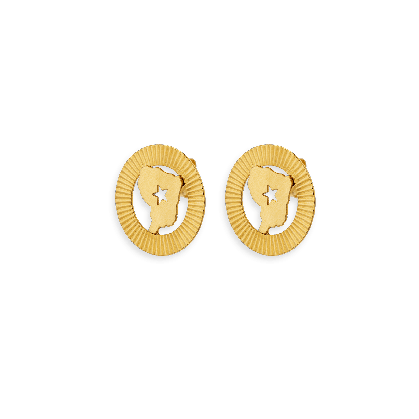 Boucles D'oreilles Guyane Etoile Or750