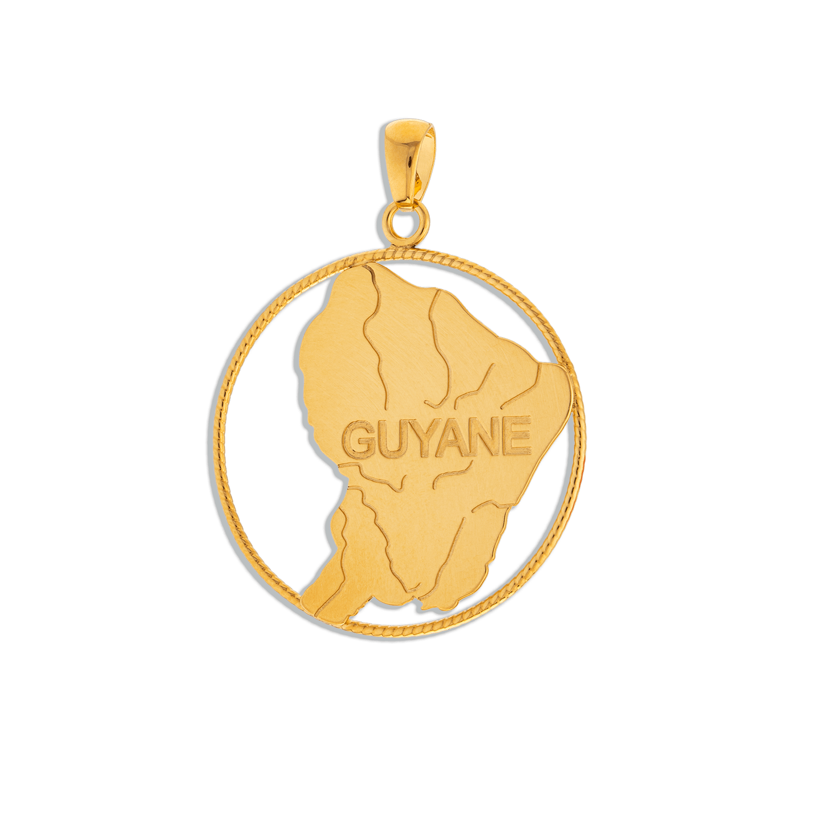 Pendentif Carte Guyane Or750