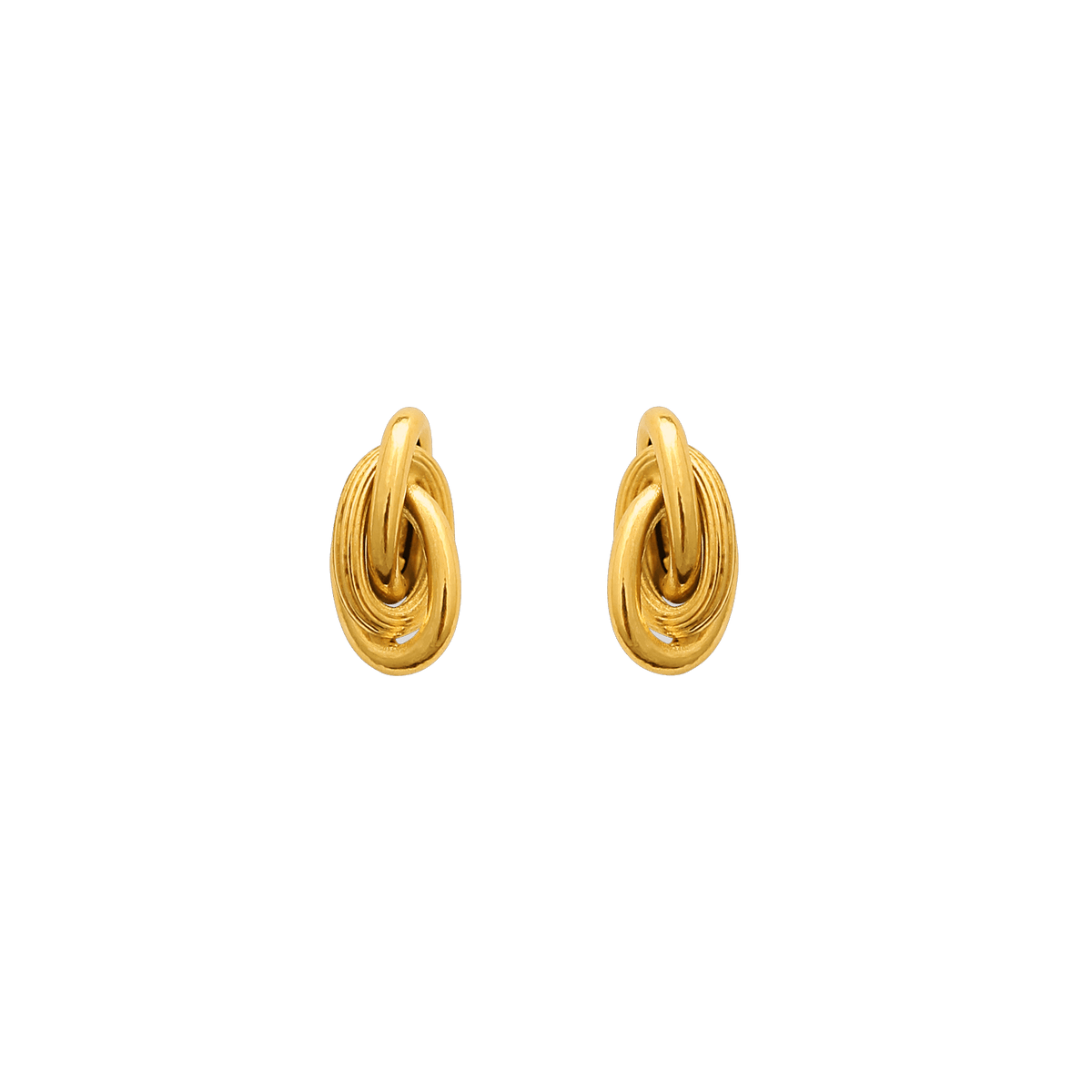 Boucles D'oreilles Or 375 Nœud Forçat Antillais 6*10mm