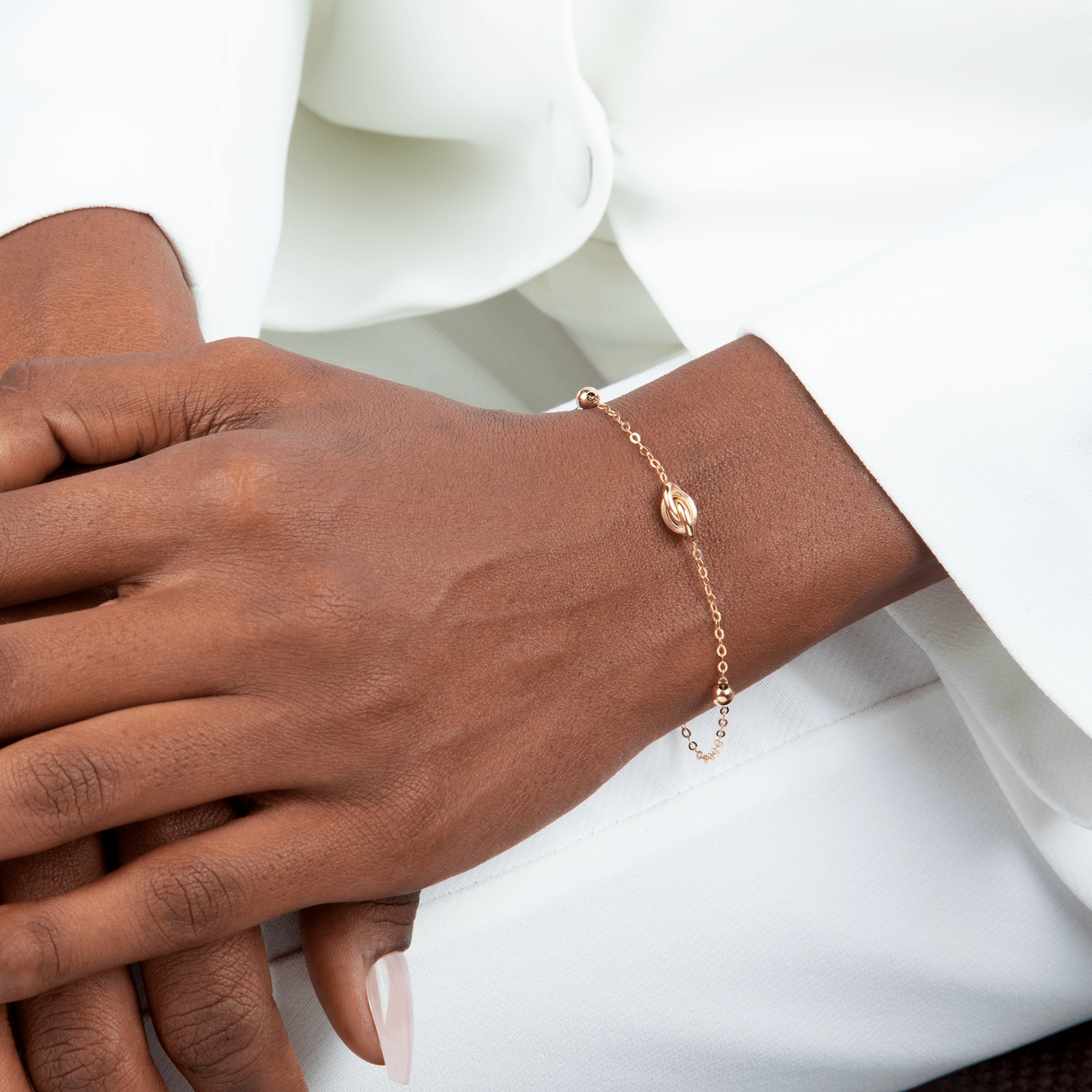 bracelet chaîne or375 maille forçat grain d'or nœud antillais