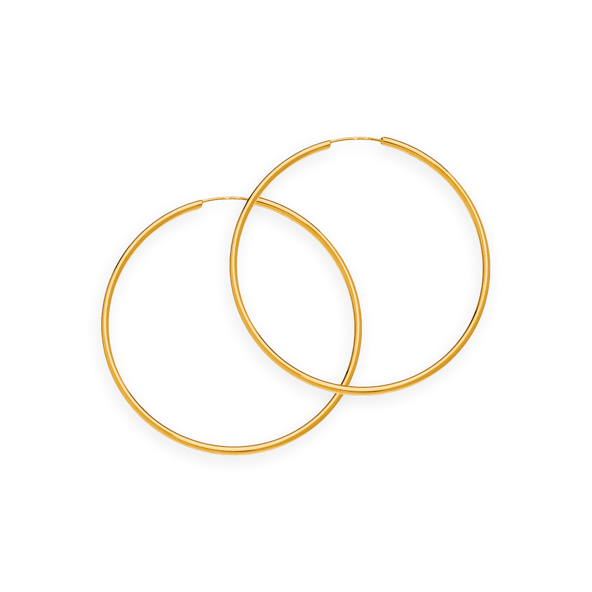 Créoles Or 375 40mm Tube 1.5mm