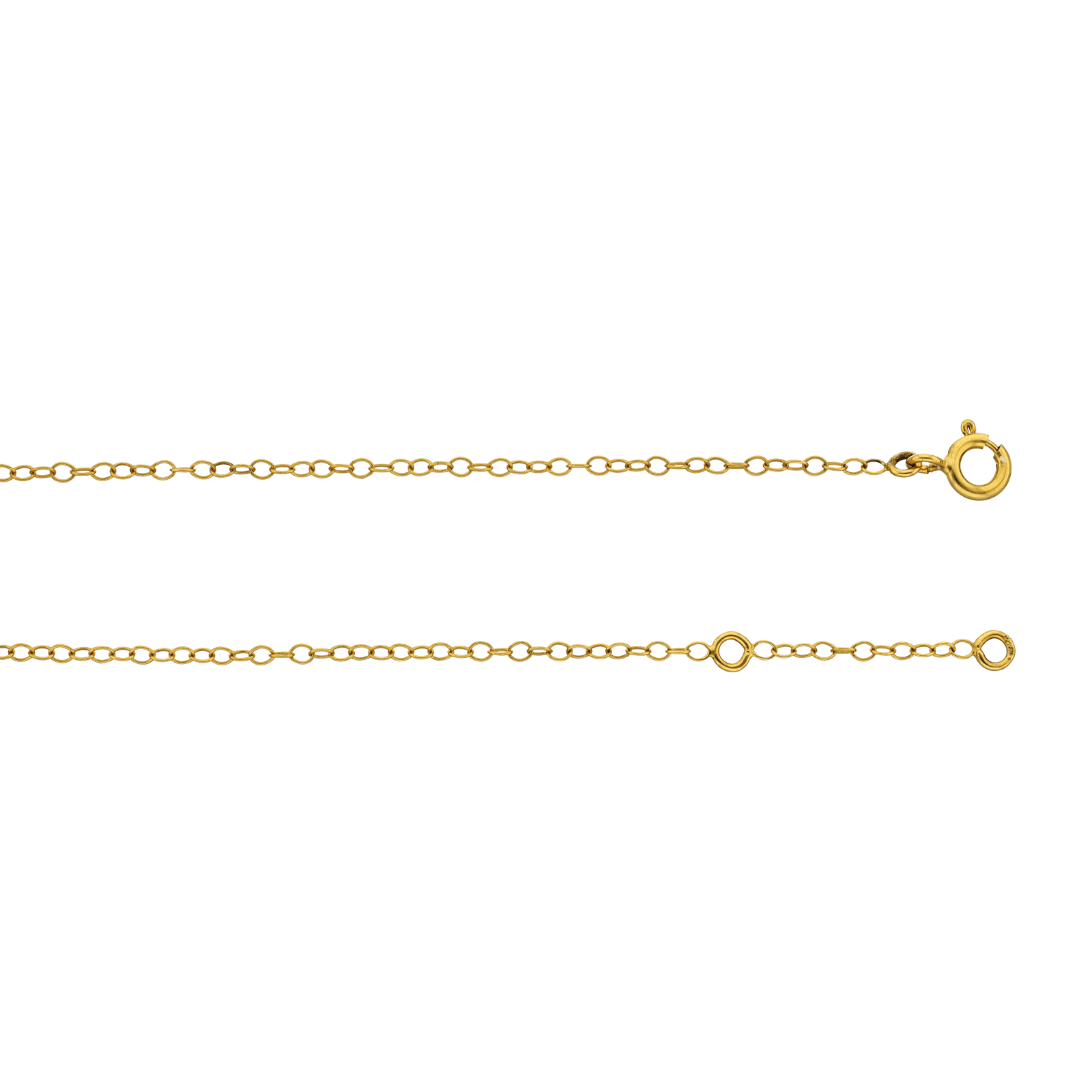 chaine de cheville coeur et Oxyde de Zirconium finition cha卯ne 30 25+2cm
