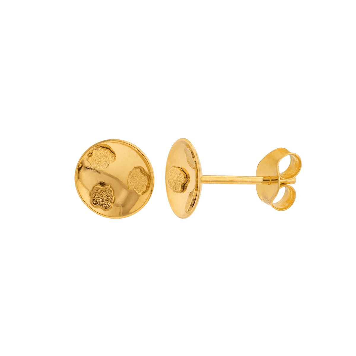 Boucles D'oreilles Or 750 Batée 10mm