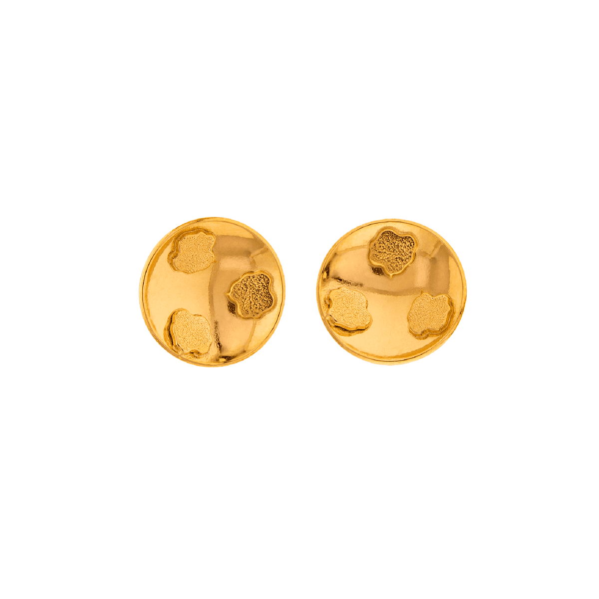 Boucles D'oreilles Or 750 Batée 12mm