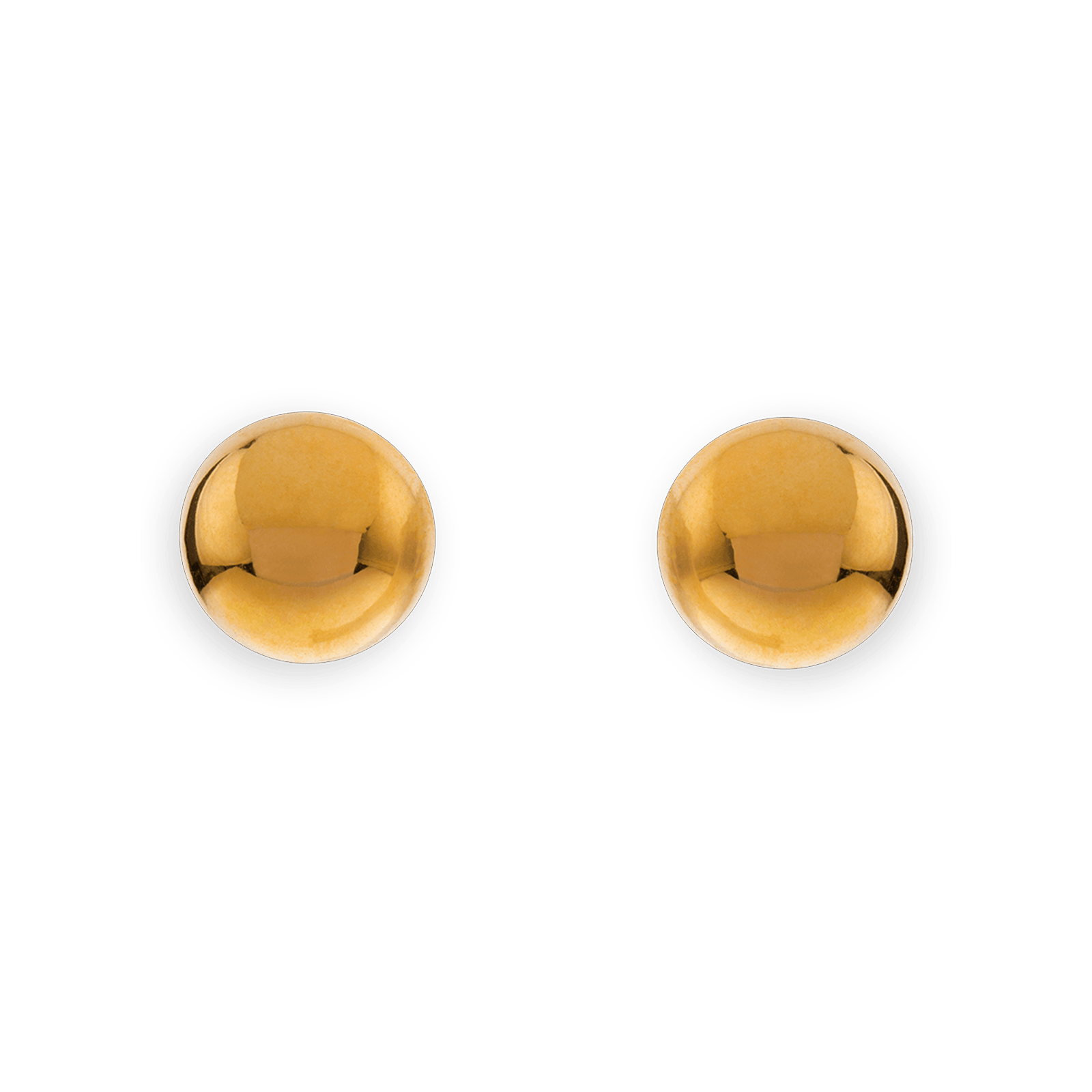 Boucles d'oreilles Bouton OR 750 10 mm