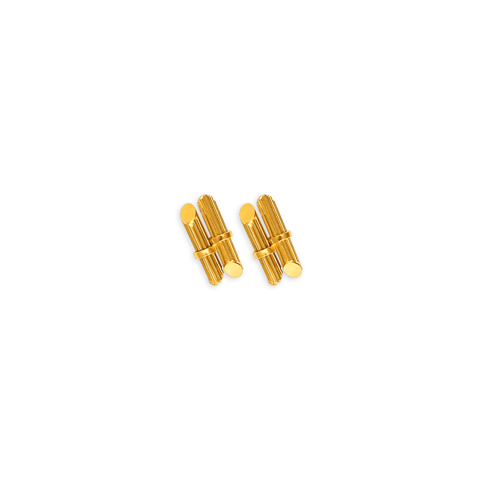 Boucles D'oreilles Or750 Puces Canne A Sucre 5*10mm