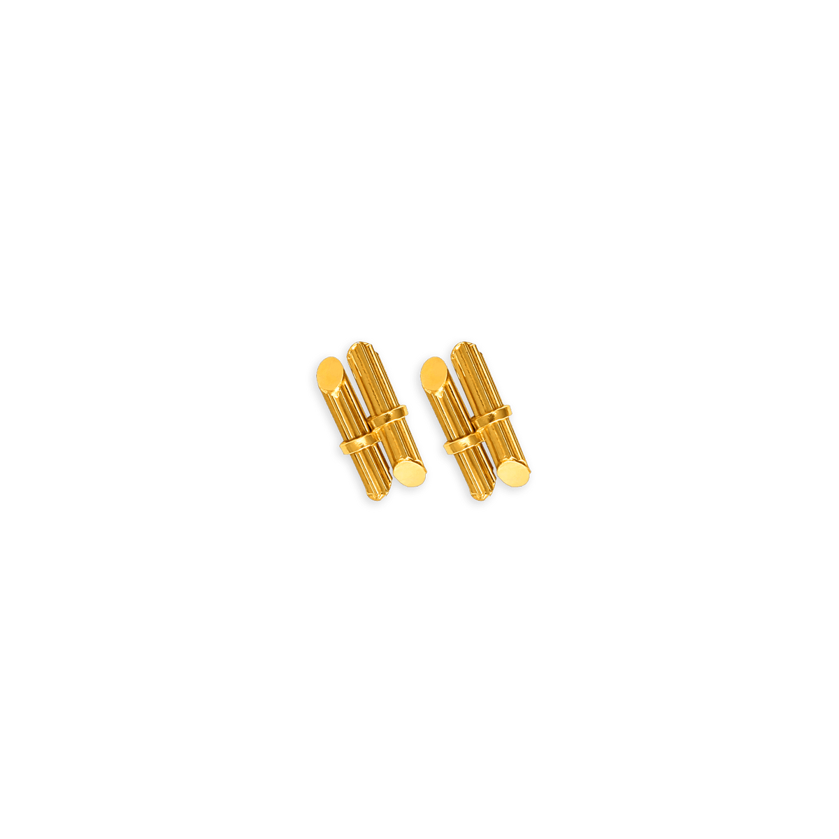 Boucles D'oreilles Or 750 Canne A Sucre 5*10mm