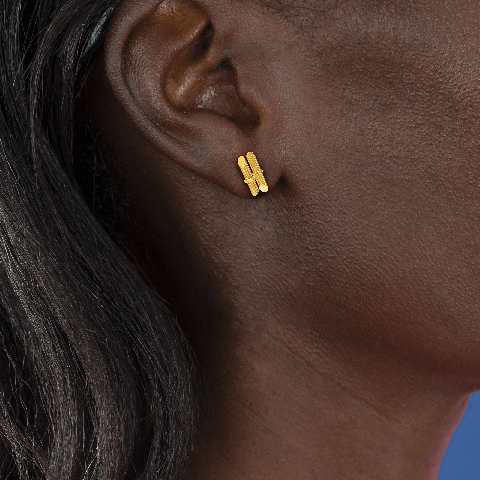 Boucles D'oreilles Or750 Puces Canne A Sucre 5*10mm