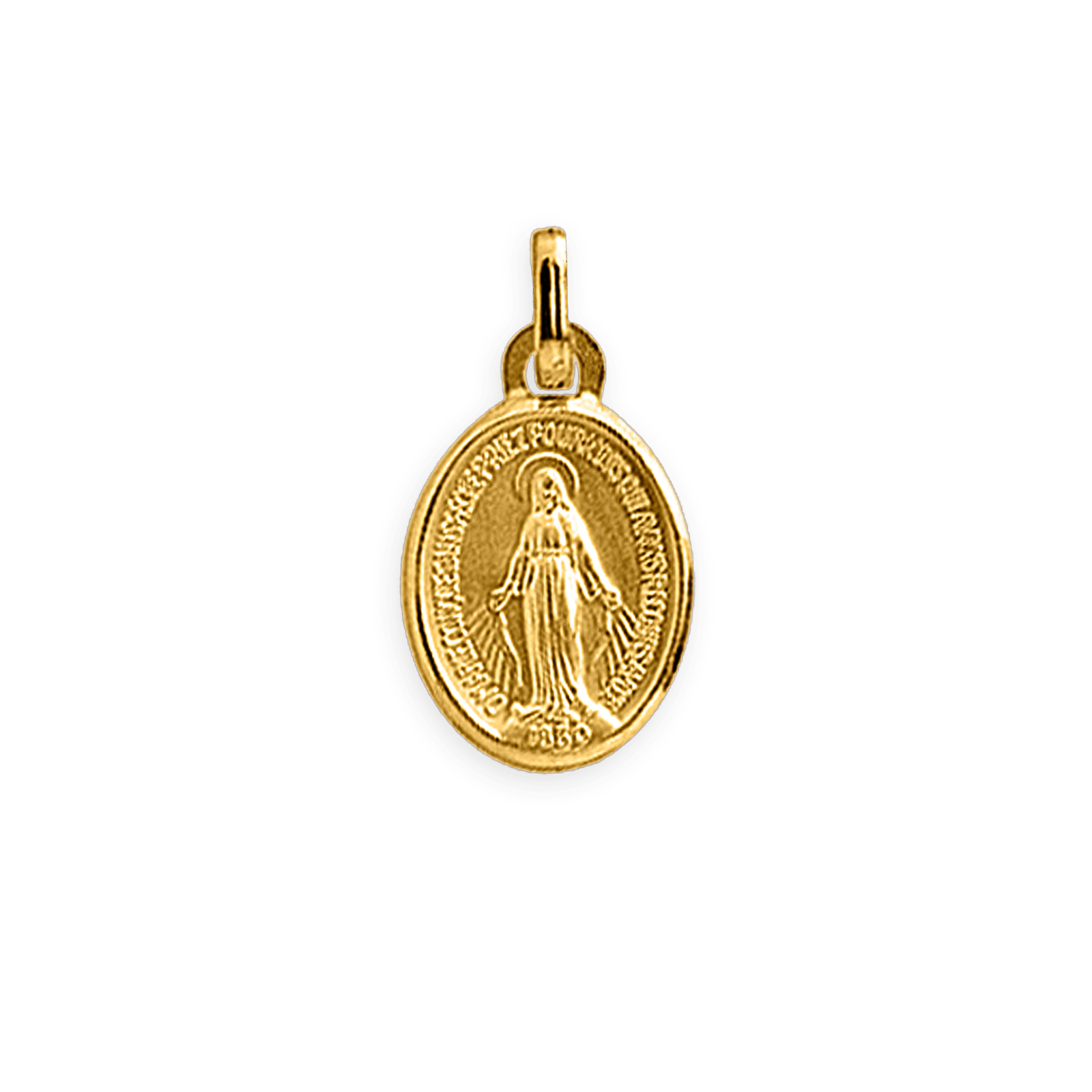 Médaille Or375 Vierge Miraculeuse avec bélière