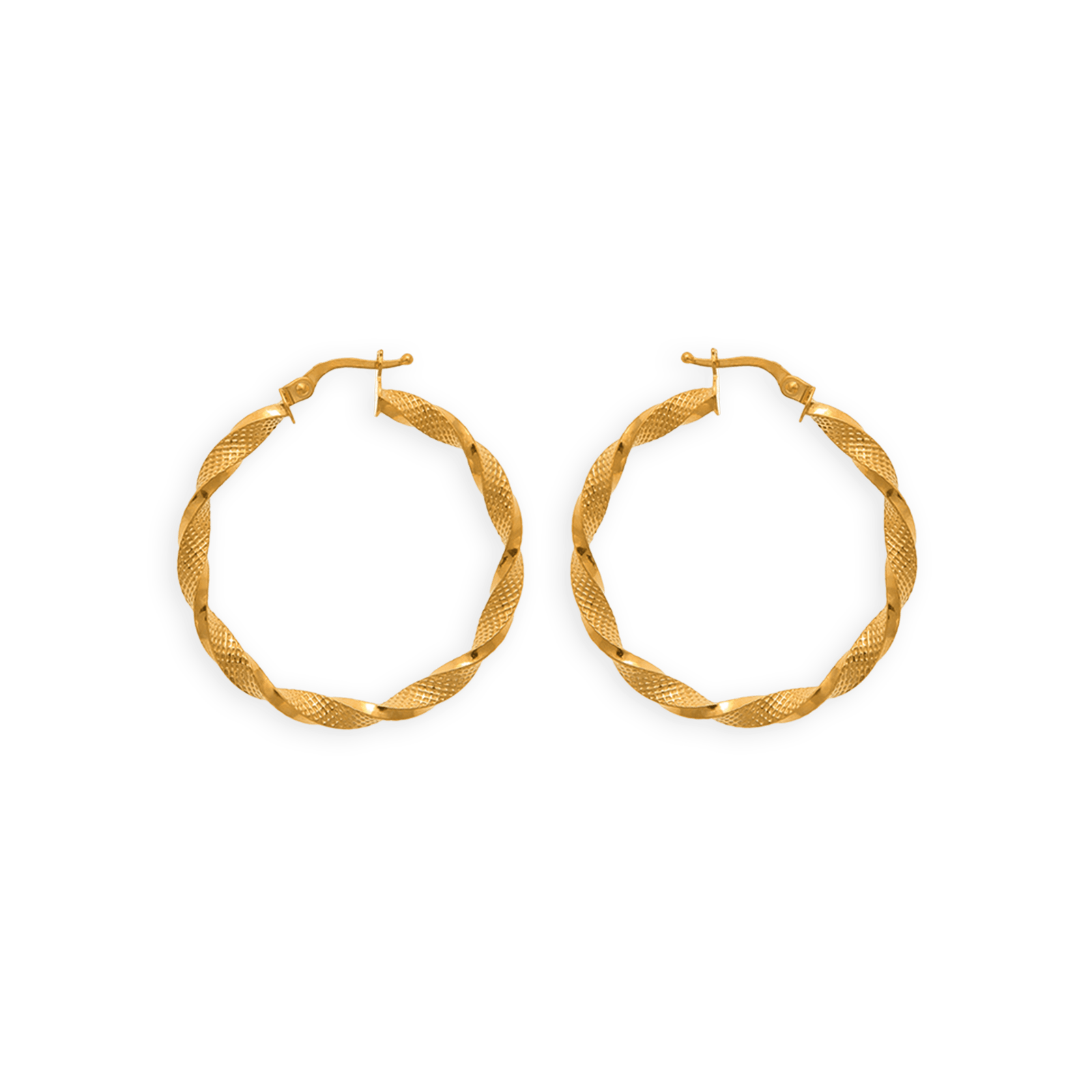 créoles or 9 carats torsadées 30mm