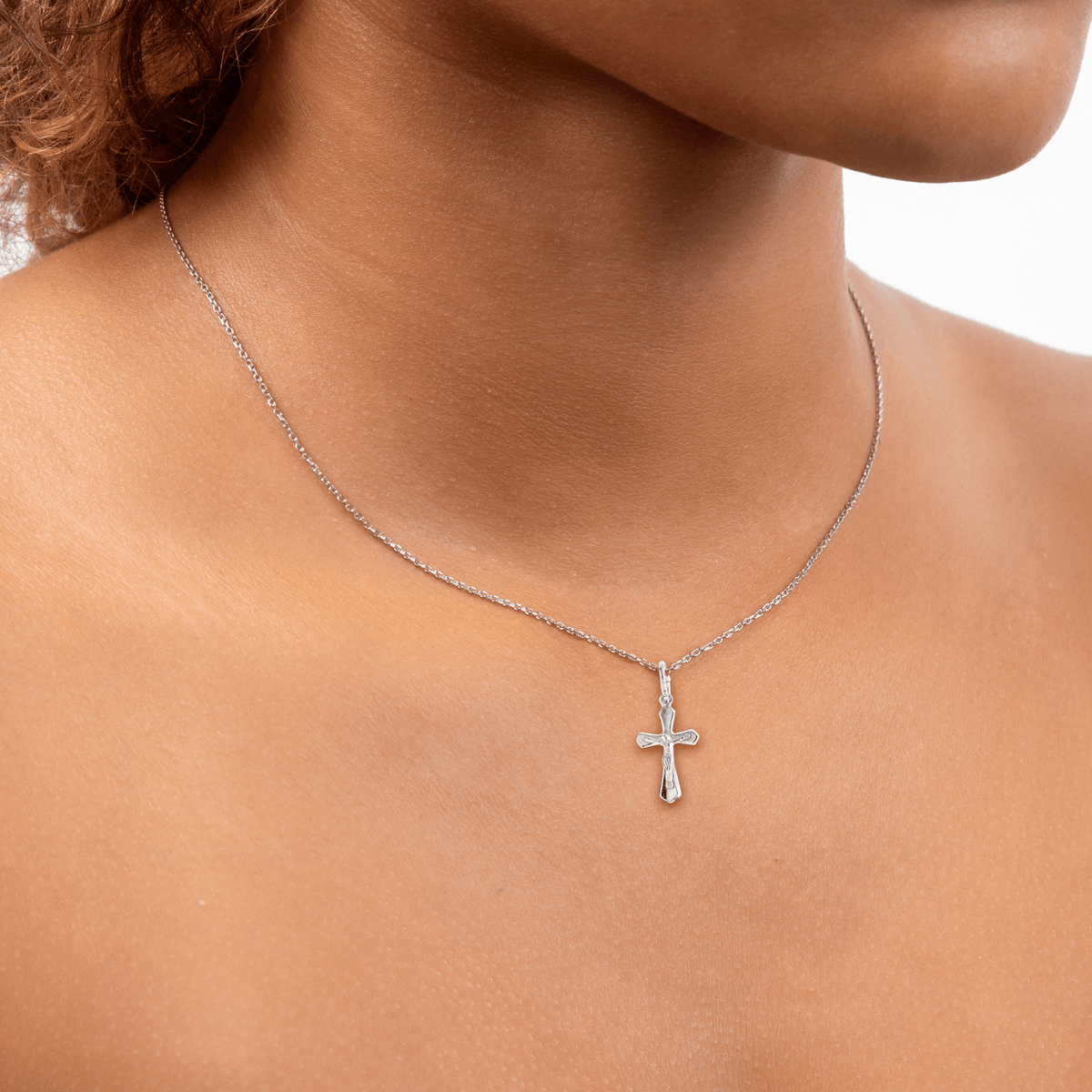 Croix Christ Argent 925 12*29mm Avec Bélière