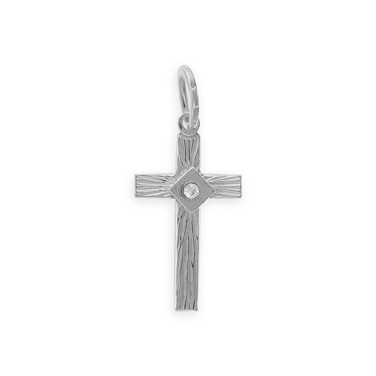 Croix Argent925 Zirconium avec bélière