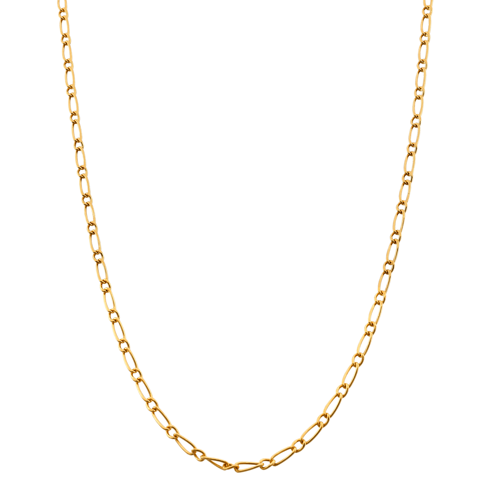 Collier Chaîne Maille Cheval Alterné 50cm Or375