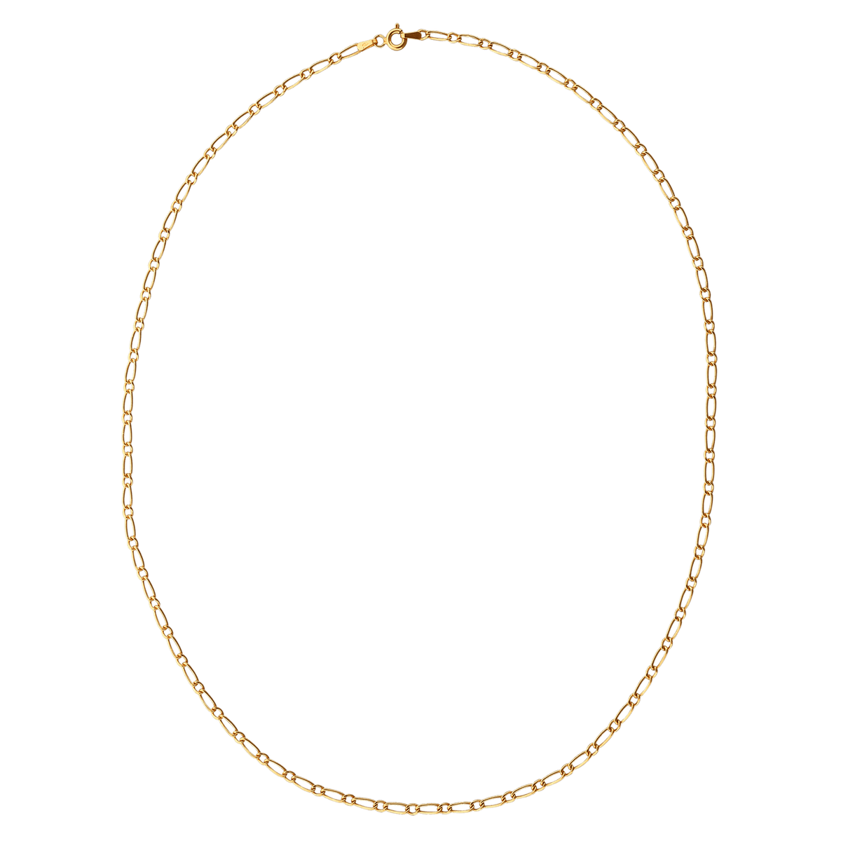 Collier Chaîne Or 375 Maille Cheval Alterné Creux 2.4mm 50cm