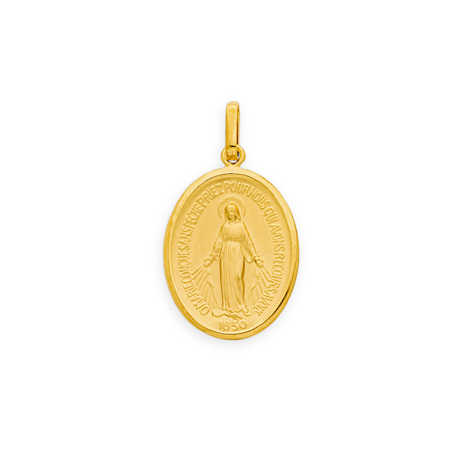 Médaille Or375 Vierge Miraculeuse avec bélière Or creux