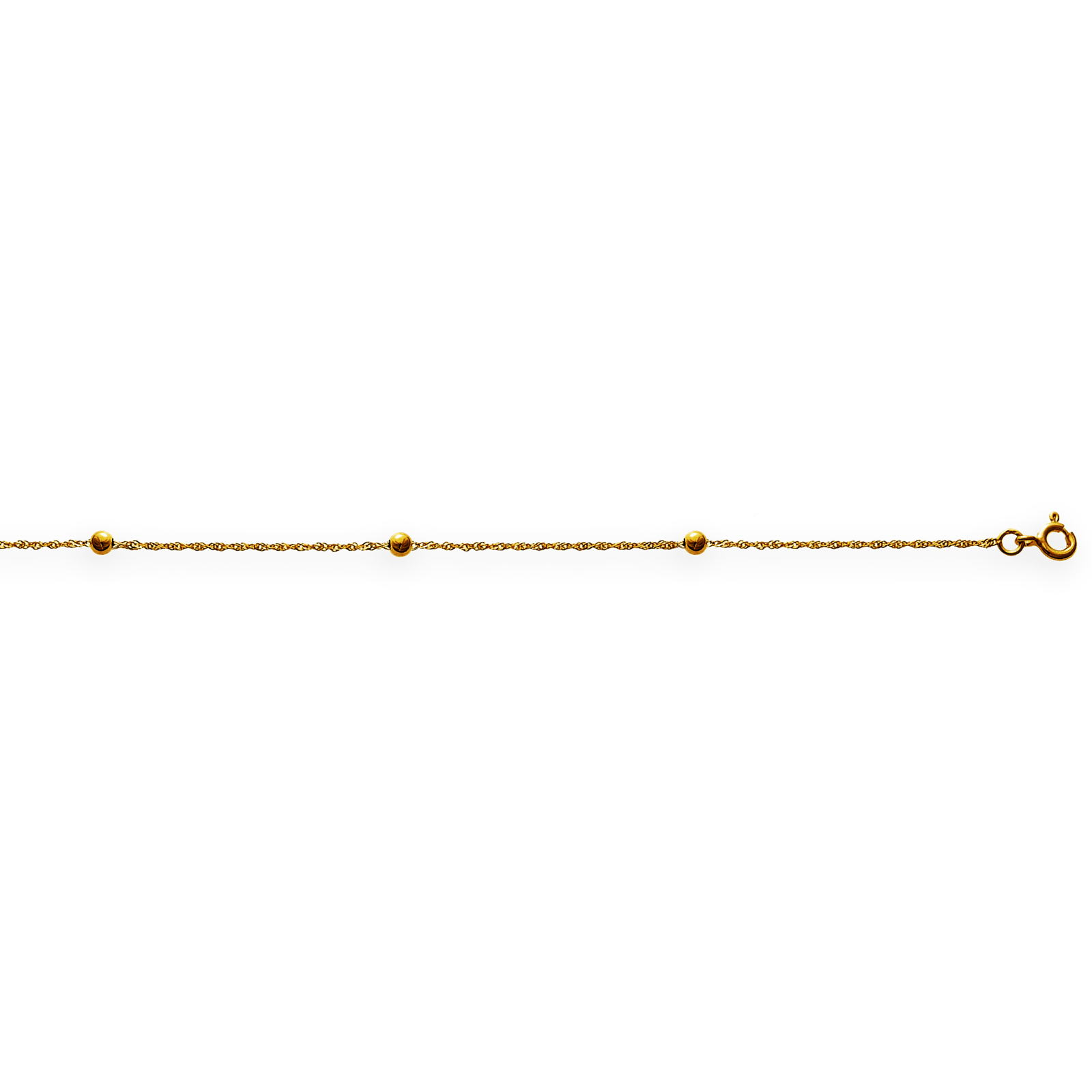 Chaîne Cheville Or375 Grain D'or