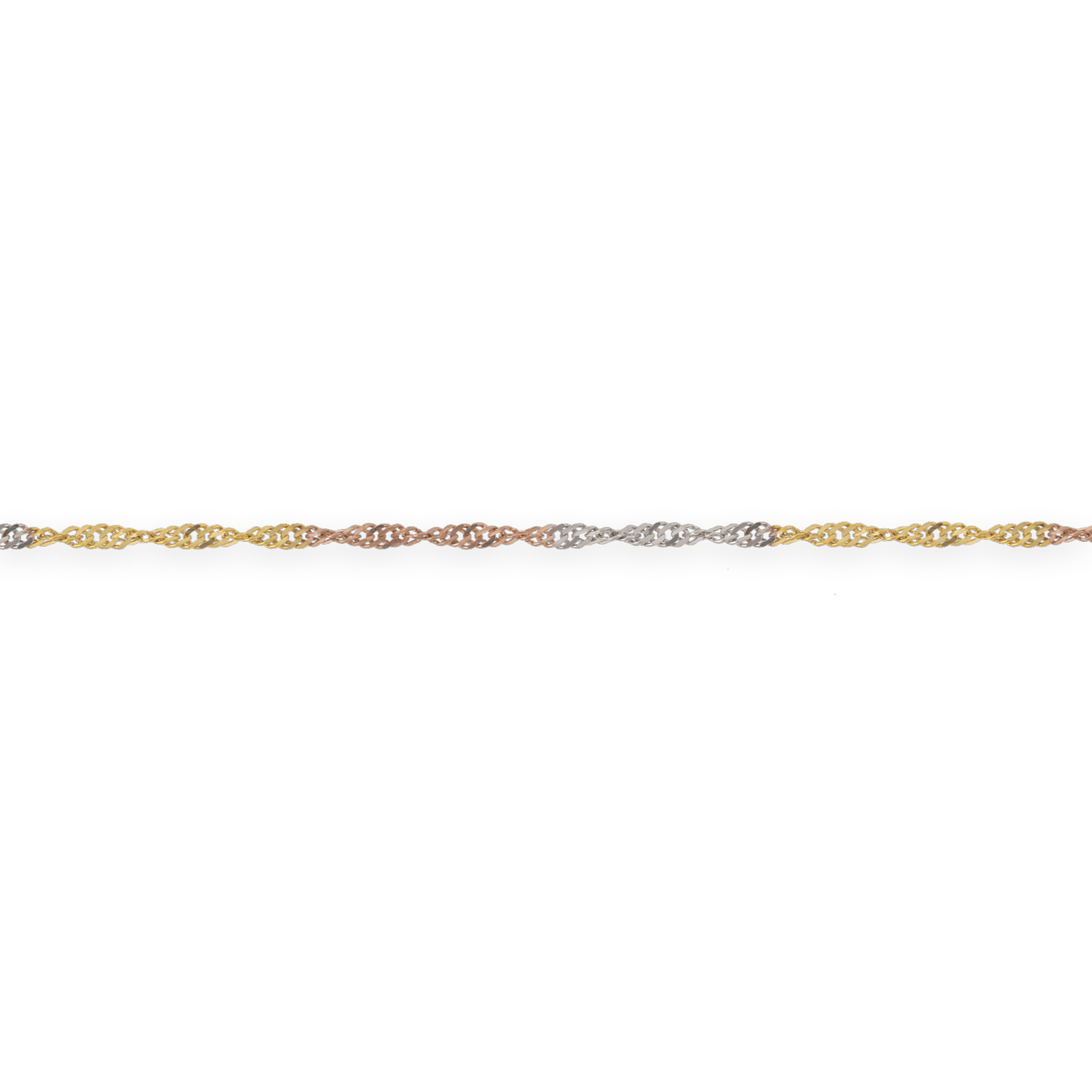 Chaîne Cheville Or375 Tricolore