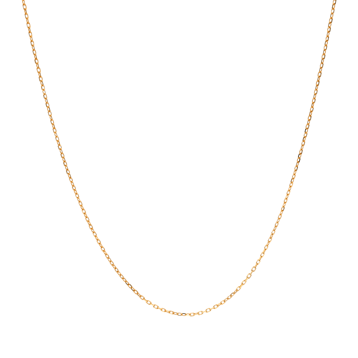 Collier Chaîne Or 375 Maille Forçat Diamanté Allegé 1.1mm 42 à 45cm