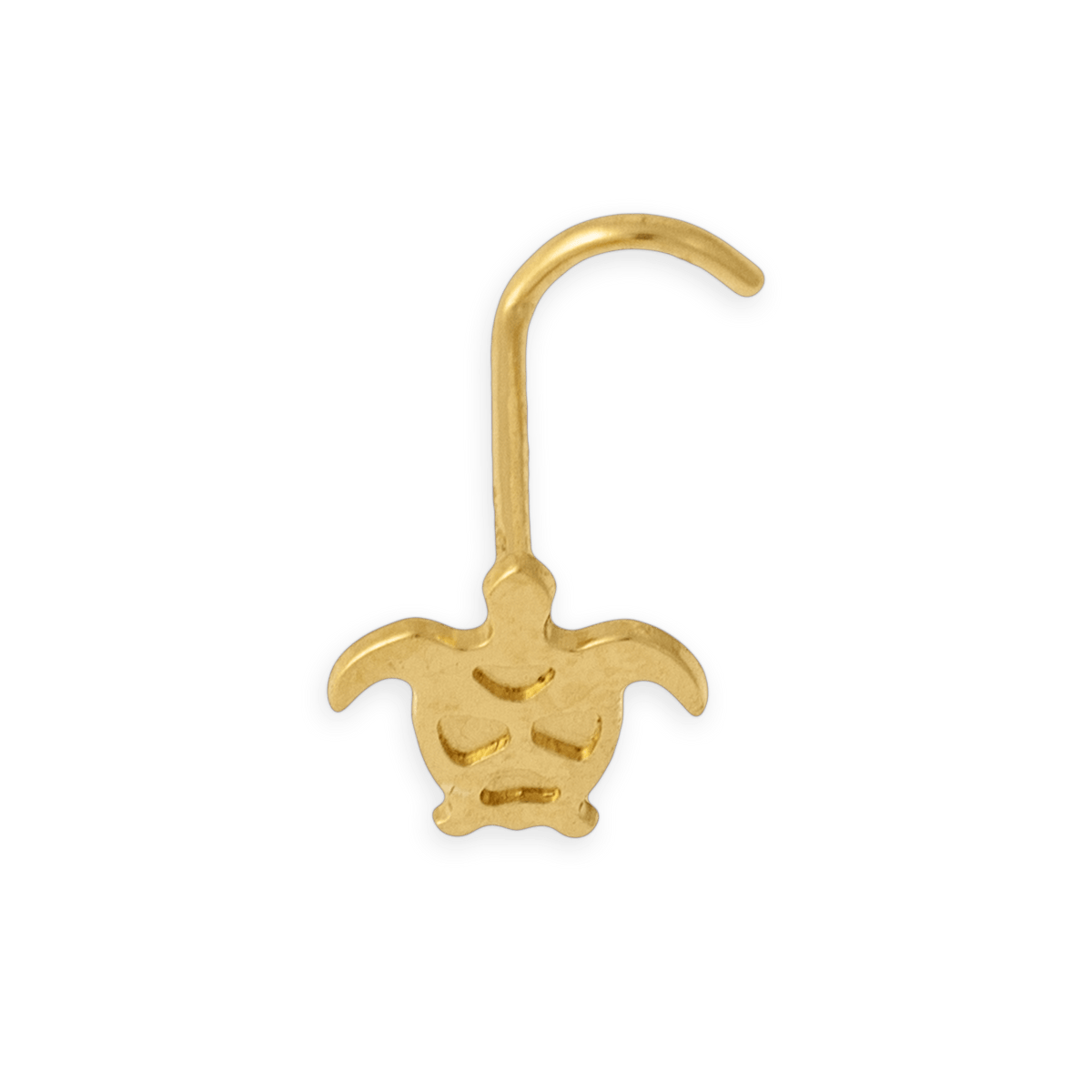 Piercing Nez Or 375 8.2mm Tige Courbée Tortue 5.8*5.5mm