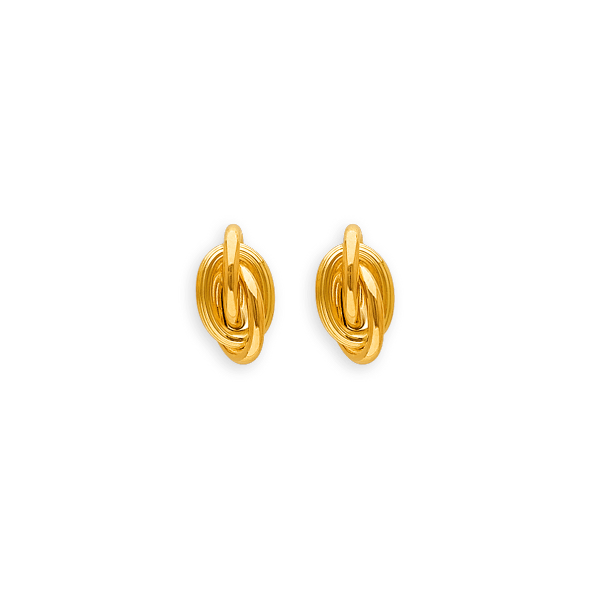 Boucles D'oreilles Or 375 Nœud Forçat Antillais 8*14mm
