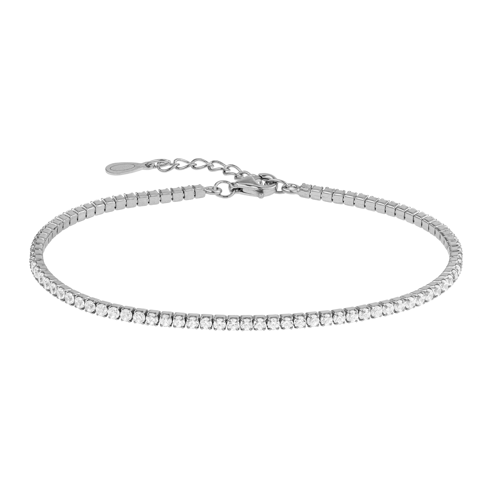 Bracelet Argent tennis Oxyde de Zirconium 17 plus 3 centimètres