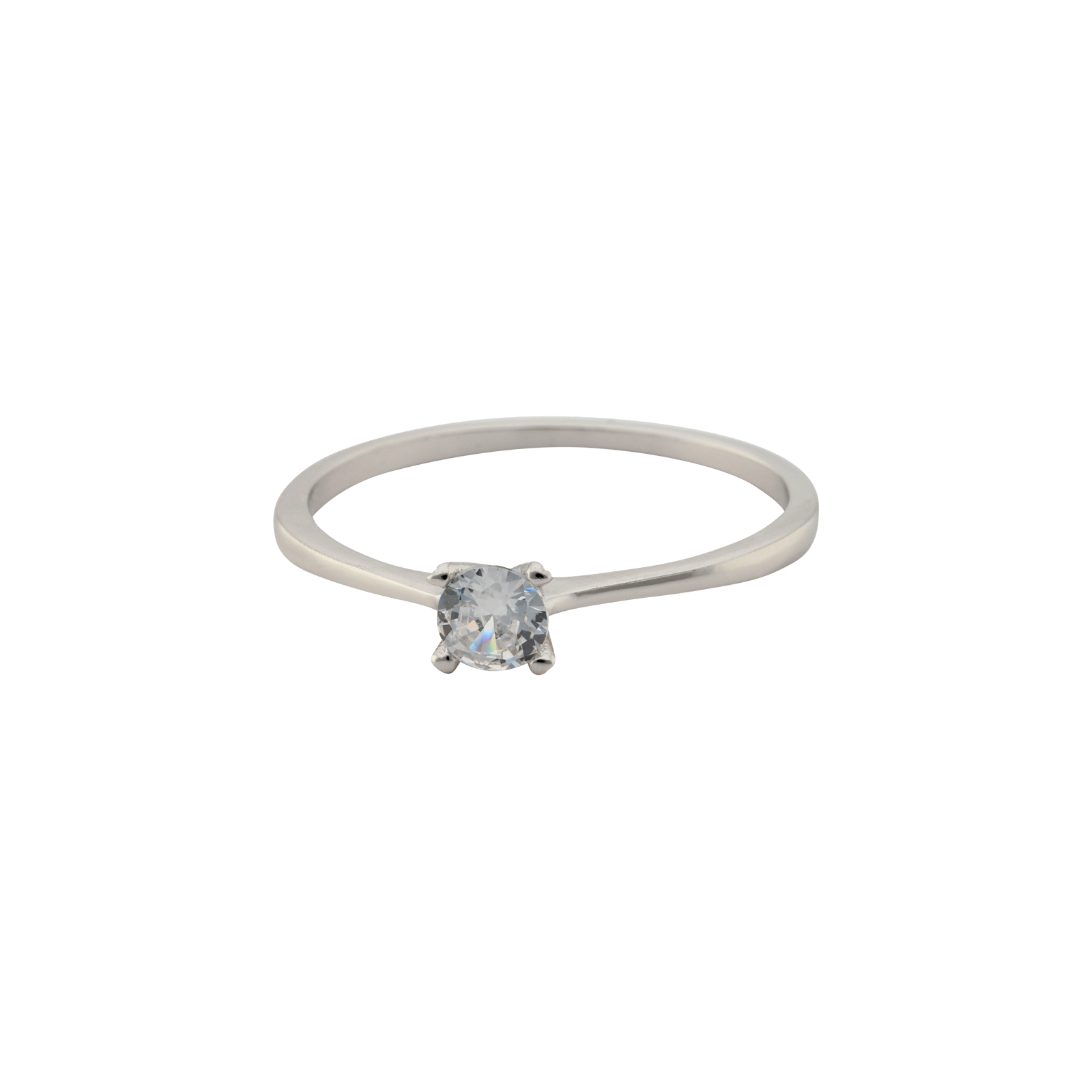 Bague Argent solitaire Zirconia Cubique