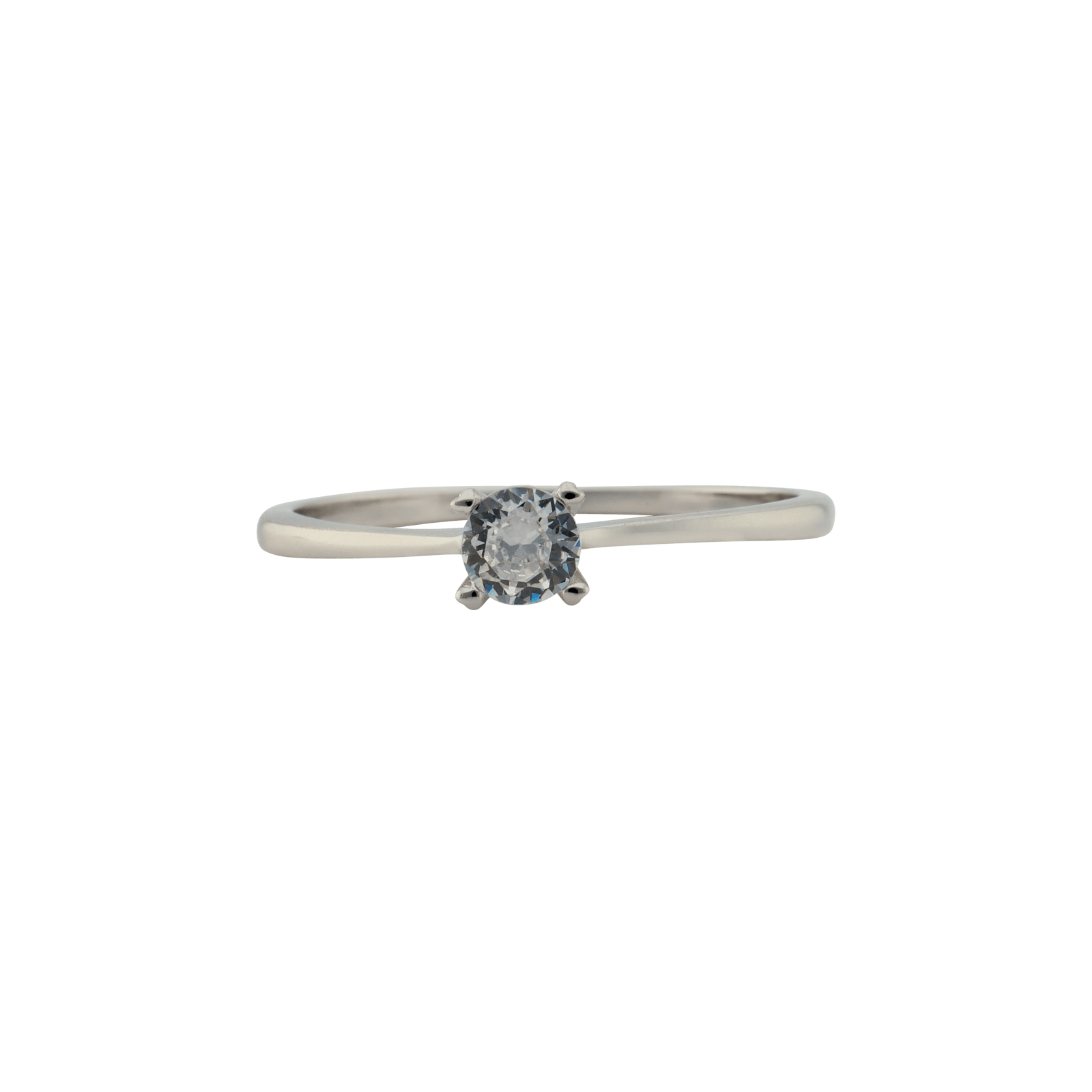 Bague Argent solitaire Zirconia Cubique