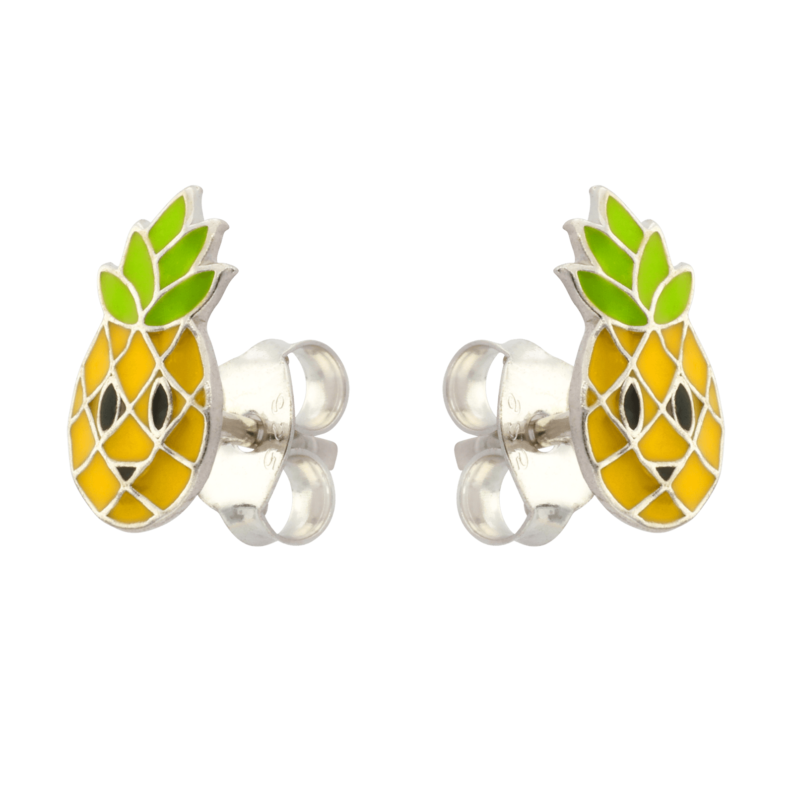 Boucles d'Oreilles Argent ananas